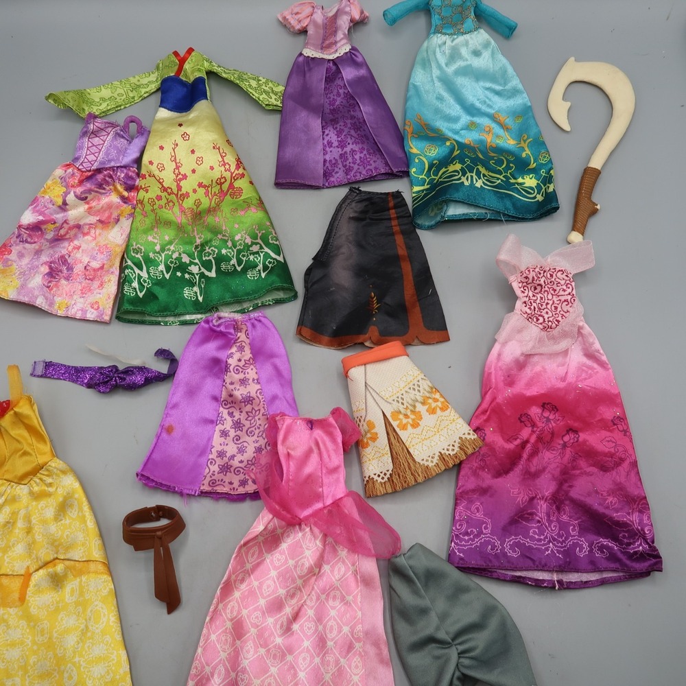 Disney Barbie Dresses Clothing Outfits Lot of 10 Princess Gowns dresses